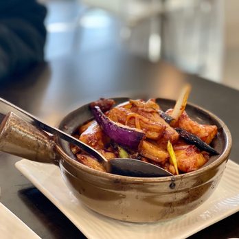 Ichi Ramen - Eggplant in clay pot . Comes with fish and onions - Ramen Near Me - San Bruno, California Ichi Ramen - Eggplant in clay pot . Comes with fish and onions - Ramen Near Me - San Bruno, California