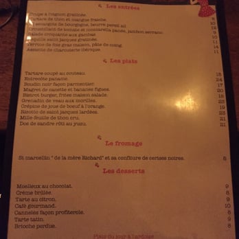 Le Temps des Cerises - Menu - French Near Me - Paris, 75