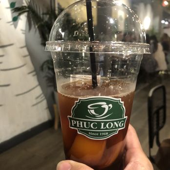 Phuc Long - Peach tea with less ice. I was confused I think  they gave me wrong one :))) - Coffee & Tea Near Me - Garden Grove, California