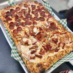 Pizzasaurus Rex - Half pepperoni half potato