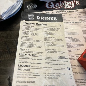 Gabby’s - Drinks menu - Desserts Near Me - Mississauga, Ontario Gabby’s - Drinks menu - Desserts Near Me - Mississauga, Ontario