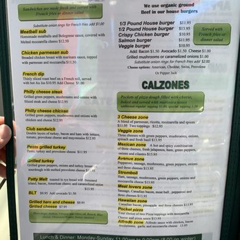 Avenue Cafe - Menu - Pizza Near Me - Miranda, California