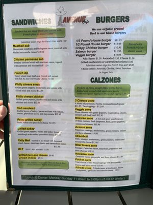Menu photo 8 Avenue Cafe Miranda, CA
