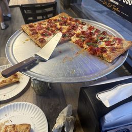 Grandmas pepperoni pizza with hot honey Grandmas pepperoni pizza with hot honey
