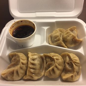 Rice Fun - Horrible. My steamed dumplings were sitting in a pool of OIL after cutting into two, & yes it was oil, not water. Threw it away. - Chinese Near Me - Statesville, North Carolina