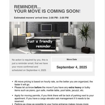 Pro Movers - Confirmation email - Movers Near Me - Anaheim, California Pro Movers - Confirmation email - Movers Near Me - Anaheim, California