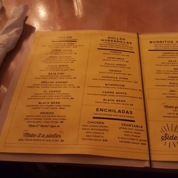 Calexico - Upper East Side - Menu as of Jan 2017 - Salad Near Me - New York, New York