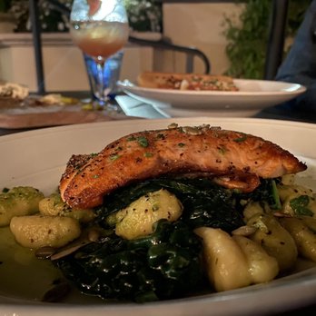 Schooners Monterey - Skillet Seared Norwegian Salmon - Seafood Near Me - Monterey, California Schooners Monterey - Skillet Seared Norwegian Salmon - Seafood Near Me - Monterey, California