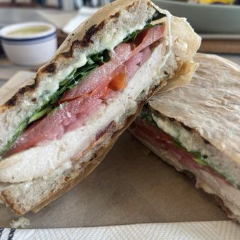 Grutogi Bistro - Golden Garlic Chicken Panini - Salad Near Me - Flower Mound, Texas