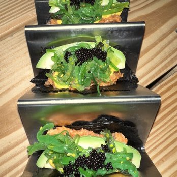 Kraken Crudo - Nori Tacos with tuna - Japanese Near Me - Miami, Florida