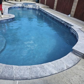 Waterscape Pools & Spas - Beautiful waterfall they created. Love the colors - Pool & Hot Tub Service Near Me - Fontana, California Waterscape Pools & Spas - Beautiful waterfall they created. Love the colors - Pool & Hot Tub Service Near Me - Fontana, California