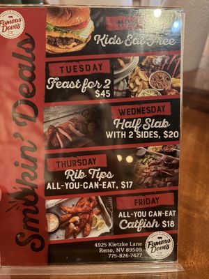 Menu photo 1 Famous Dave's Bar-B-Que Reno, NV