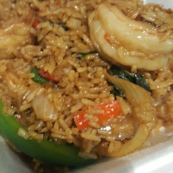 Mom's Siam 2 - My drunken fried rice with shrimp takeout. - Sushi Bars Near Me - Richmond, Virginia Mom's Siam 2 - My drunken fried rice with shrimp takeout. - Sushi Bars Near Me - Richmond, Virginia