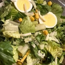 My cob salad that's supposed to have chicken in it. My cob salad that's supposed to have chicken in it.