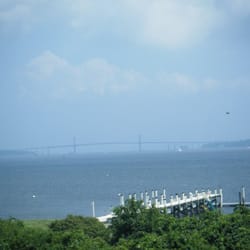 Prudence Island Hiking Trails - The Newport Bridge in the distance
