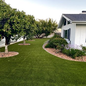 Helcco Landscape Construction - Turf, paver edging and rocks, landscape, irrigation, tree spot lights and path lights. - Landscaping Near Me
