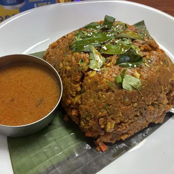 Arusuvai Kitchen - Kothu Parotta as is without additions served with Salna. Highest spice. Veg, dairy free and egg free. - Indian Near Me - Mesa, Arizona