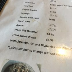 Losaw's Diner - Early morning menu additions.