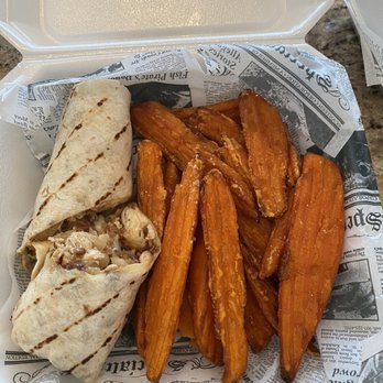 Castaways Gastropub - Chicken philly in a wrap - Gastropubs Near Me - Jensen Beach, Florida