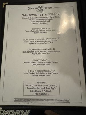 Menu photo 2 Old Granite Street Eatery Reno, NV
