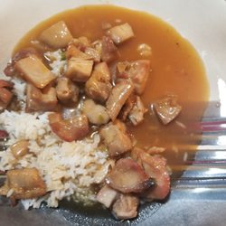 House of Fortune - Watery, cold bourbon chx with xtra broccoli. Cold, undercooked chewy crab rangoon. Merry Christmas carry out. GROSS...never again!