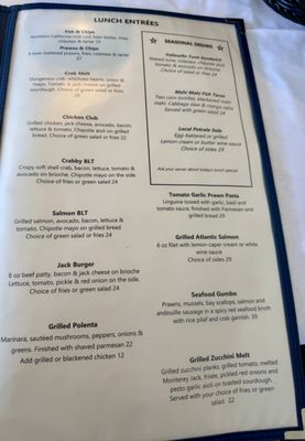 Menu photo 1 Sailor Jack's Benicia, CA Menu photo 1 Sailor Jack's Benicia, CA