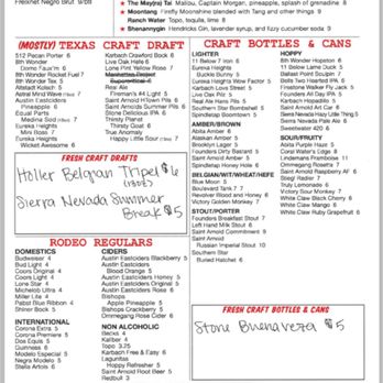 Rodeo Goat - 5/10 drink menu - Burgers Near Me - Houston, Texas Rodeo Goat - 5/10 drink menu - Burgers Near Me - Houston, Texas