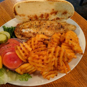 The Grumpy Troll - Walleye sandwich with waffle fries - Sandwiches Near Me - Mount Horeb, Wisconsin