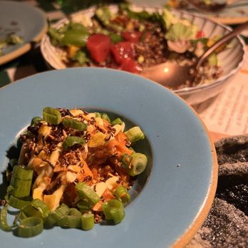 Valley Goat - 'spicy handroll' dip & crispy quinoa tuna poke salad - New American Near Me - Sunnyvale, California Valley Goat - 'spicy handroll' dip & crispy quinoa tuna poke salad - New American Near Me - Sunnyvale, California