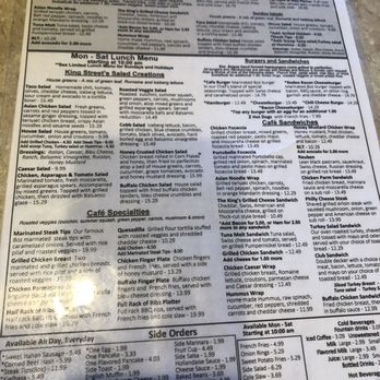 King Street Cafe - Menu 1 - Breakfast & Brunch Near Me - Franklin, Massachusetts
