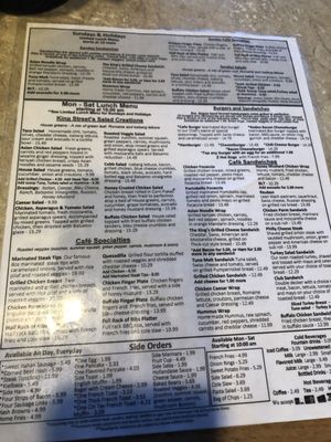 Menu photo 1 King Street Cafe Franklin, MA