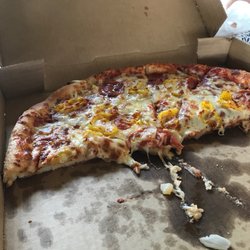 Buccilli's Pizza - Farwell - Pizza with pepperoni, onion, and banana peppers