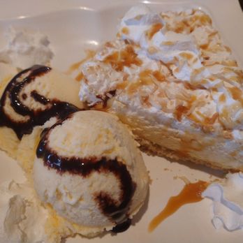 Copper Canyon Cafe - Coconut Cream pie with Vanilla Ice Cream - Mexican Near Me - Albuquerque, New Mexico