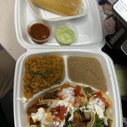 La Plaza Taqueria - Taco Combo and Tamale