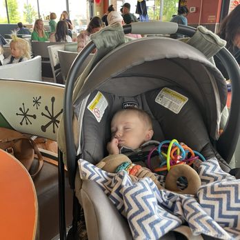 Snooze, an A.M. Eatery - My baby taking a snooze at Snooze! - Breakfast & Brunch Near Me - Lone Tree, Colorado Snooze, an A.M. Eatery - My baby taking a snooze at Snooze! - Breakfast & Brunch Near Me - Lone Tree, Colorado
