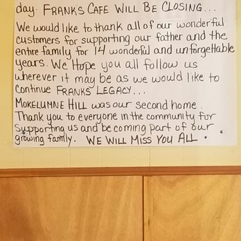 Frank's Cafe - Spread the word, Frank's is back open again with the original owners and family. - Breakfast & Brunch Near Me - Mokelumne Hill, California Frank's Cafe - Spread the word, Frank's is back open again with the original owners and family. - Breakfast & Brunch Near Me - Mokelumne Hill, California