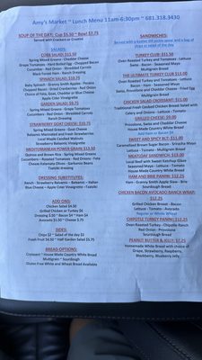 Menu photo 2 Amy's Market Lewisburg, WV Menu photo 2 Amy's Market Lewisburg, WV