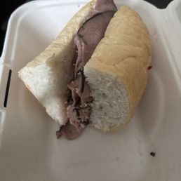 Roast beef sandwich, horrible without anything on it