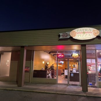 Patra Pizza - the front of a restaurant at night - Pizza Near Me - Gibsons, British Columbia Patra Pizza - the front of a restaurant at night - Pizza Near Me - Gibsons, British Columbia