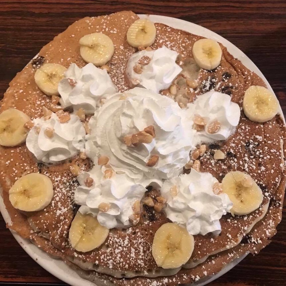 Crackin' & Stackin' - Banana Chocolate Chip - Breakfast & Brunch Near Me - Central Point, Oregon Crackin' & Stackin' - Banana Chocolate Chip - Breakfast & Brunch Near Me - Central Point, Oregon