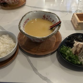 Marufuku Ramen - Chicken Paitan ramen - rice substitute for noodles to make gluten free - Ramen Near Me - Austin, Texas Marufuku Ramen - Chicken Paitan ramen - rice substitute for noodles to make gluten free - Ramen Near Me - Austin, Texas
