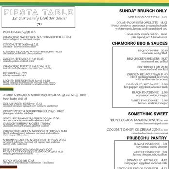Prubechu - Food menu - Guamanian Near Me - San Francisco, California