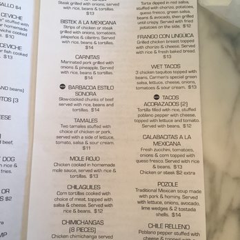 Carmen y Juan's - Menu - Mexican Near Me - Mount Pleasant, South Carolina