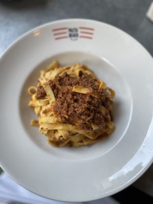 Photo of Pasta Beach - Newport, RI, US. Tagliatelle alla Bolognese