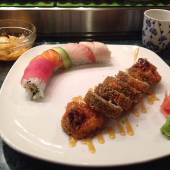 Sushi Dabu - Rainbow roll top. Dabu on bottom. - Sushi Bars Near Me - Ypsilanti, Michigan Sushi Dabu - Rainbow roll top. Dabu on bottom. - Sushi Bars Near Me - Ypsilanti, Michigan