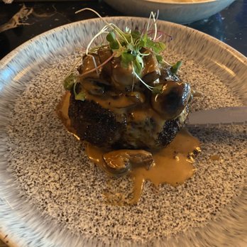 Pompano Grill - Fillet with Mushroom Bourbon Cream Sauce - Seafood Near Me - Cocoa Beach, Florida Pompano Grill - Fillet with Mushroom Bourbon Cream Sauce - Seafood Near Me - Cocoa Beach, Florida