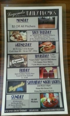 Menu photo 2 Legends Concord, CA