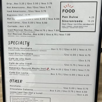Carino Coffeehouse - Menu 2/1/25 - Coffee Roasteries Near Me - Vancouver, Washington