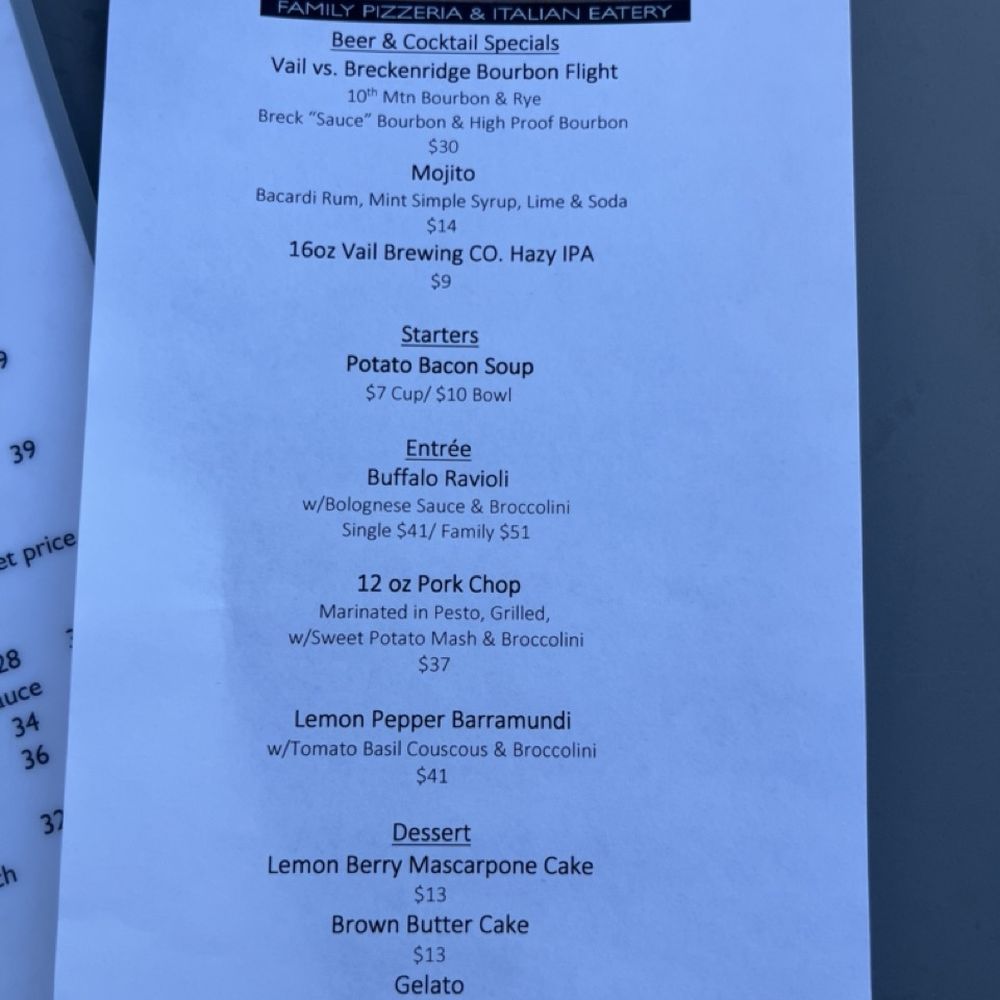 Menu Summer 2025 Menu Summer 2025