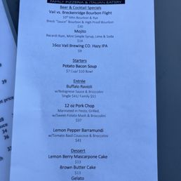 Menu Summer 2025 Menu Summer 2025